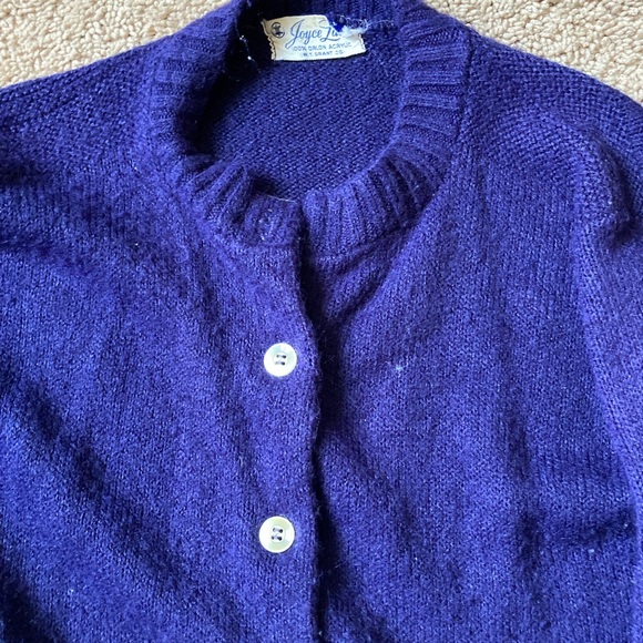 Vintage navy blue 70’s sweater womens M/L fit Orlon acrylic - Picture 2 of 4